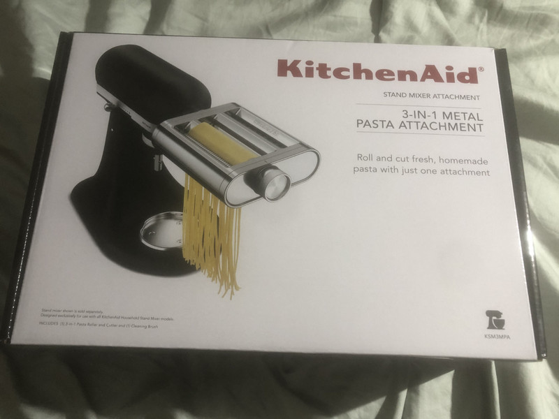KitchenAid 3-in-1 Pasta Attachment stainless steel cutter and rollers