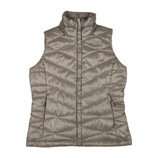 The North Face Womens S Aconcagua 550 Down Puffer Vest Silver Gray Jacket Hike