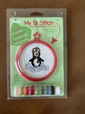 Bucilla Xmas Ornament Happy Holiday Penguin My 1st Stitch Cross Stitch 86225