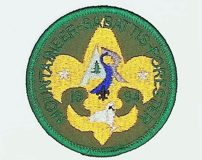 Mount Maineer Saranac Forester Boy Scout Camp Patch 1994 BSA Round