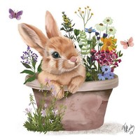 20 Servietten Colette Niedlicher Hase Blumentopf Tiere Garten Natur Deko 33X33Cm