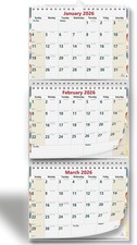 2026 2027 3-Month Wall Calendar by StriveZen, Move-a-Page, 11 x 26 Inches, La...