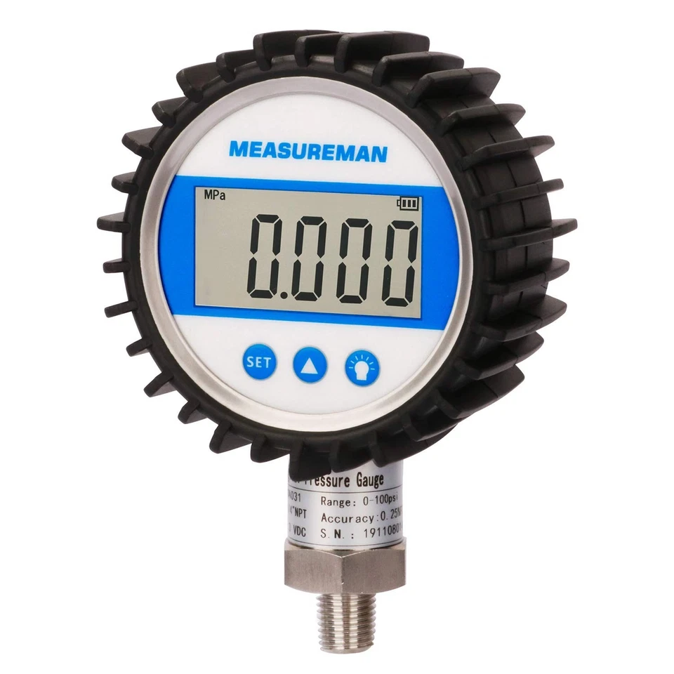 3-1/8" Digital Pressure Gauge, 0-100psi/bar/Mpa/Kpa - Image 3 of 4