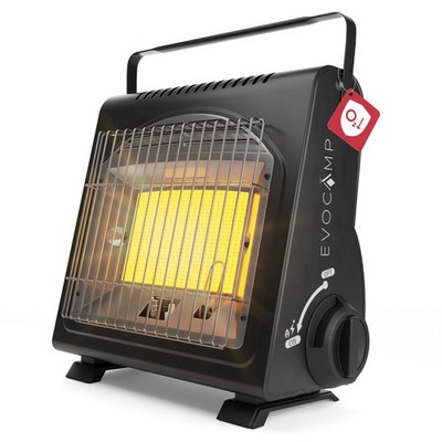 EVOCAMP tragbare Gasheizung mit Piezozündung 1,7 kW ohne Gaskartuschen