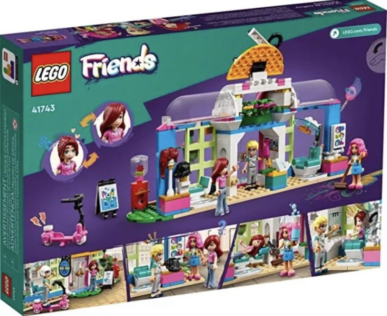 LEGO FRIENDS: Hair Salon Set 41743 - 401pcs (box recommends ages 6+).