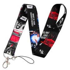 Scream Classic Horror Movie Ghost Face Mask Themed Black ID Badge Holder Lanyard