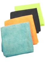 2-PACK Pro Grade Cleaning Cloths - 12" x 12" - Heavy Duty Microfiber (ORANGE)