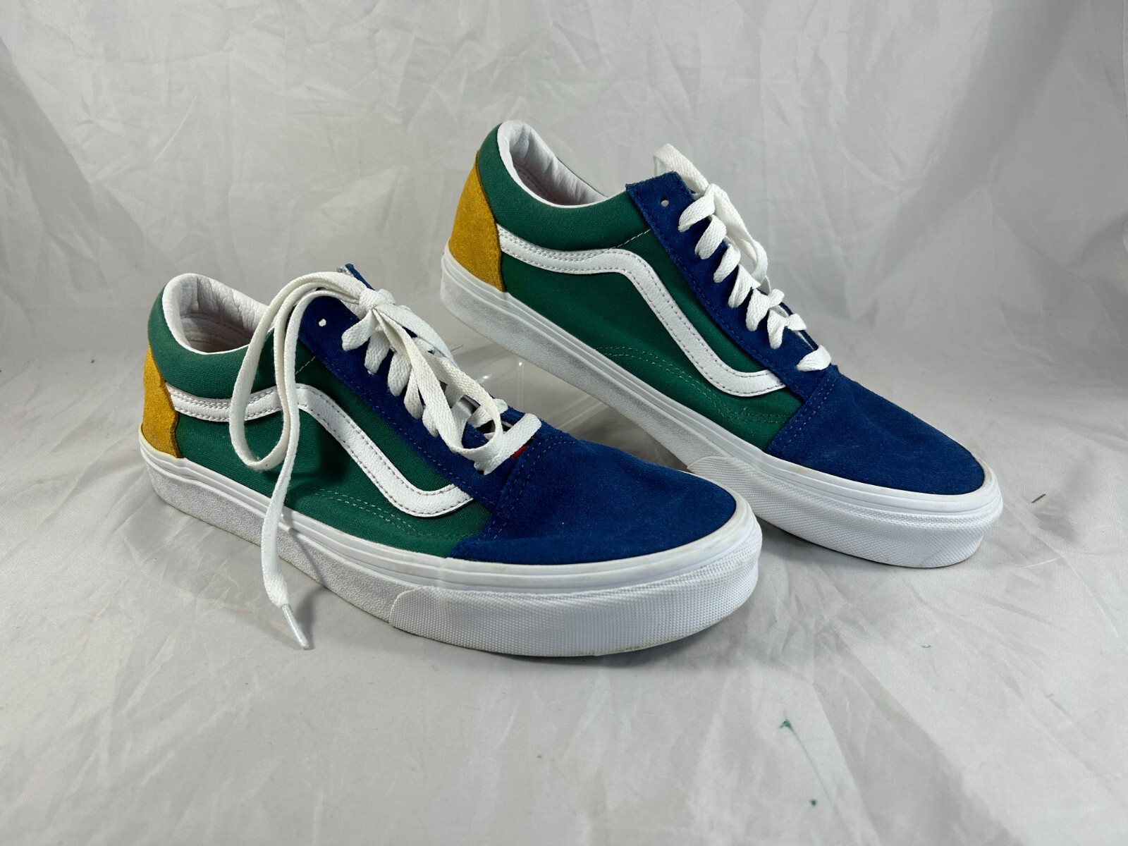 SAOLA Scarpe da skateboard uomo Vans Off The Wall 500714 blu verde stringate taglia 9 5