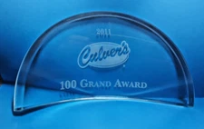 2011 Culvers Fast Food 100 Grand Award Owner Store Alexandria MN Restaurant