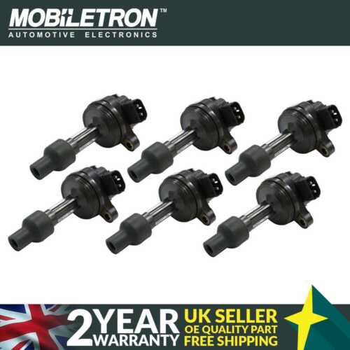 6 Pack of Mobiletron CE-128 Ignition Coil for Volvo 240 760 960 S90 V90 - Afbeelding 1 van 2