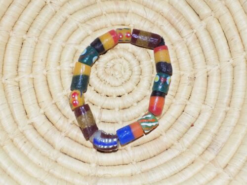 Bracelet extensible style perles commerciales africaines boho tribal ethnique jbtb154 - Photo 1 sur 2