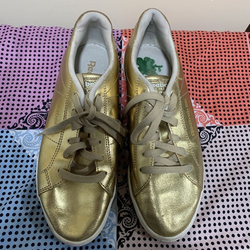 Reebok Metallic Gold Classic RETRO Sneakers Women'Siz… Gem