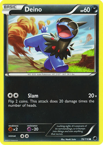 Pokemon - Deino - 76/116 - Common - Plasma Freeze - NM