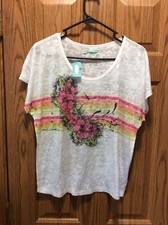 Maurices Burn Out T Shirt Large NWT