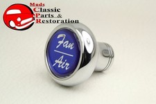 Deluxe Fan Air Cab Dash Knob Truck Hot Rat Street Rod Custom Rig Glossy Blue