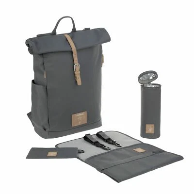 Lässig Green Label Rolltop Backpack Wickeltasche Rucksack Anthracite Grau - Bild 1 von 4