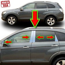 Chrome Pillar Trim For Chevy Captiva Daewoo Winstorm 06-15 8pc Set Door Post