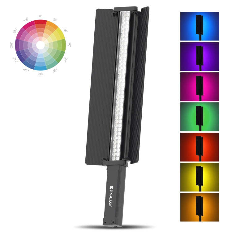 PULUZ 72 LEDs Foto Portátil Palo Luz Todo Color RGB Luz de Relleno con Barndoor