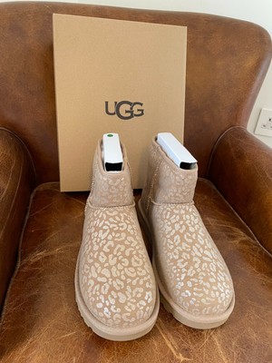 leopard print ugg style boots