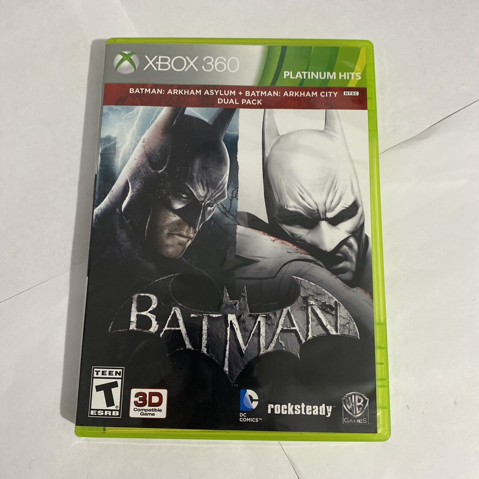 Lot of 2 Batman Xbox 360 Games Arkham City Asylum Complete in Box CIB 