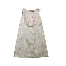 PHASE EIGHT Jacquard Dress Danita Shimmer Silver UK Size 16 Cocktail Party |Sale