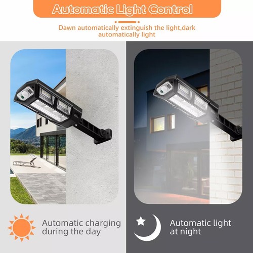 2 pcs LED Solar Light Motion Sensor 3 Mode Lamp Outdoor Wall Street Yard Garden - Bild 3 von 19