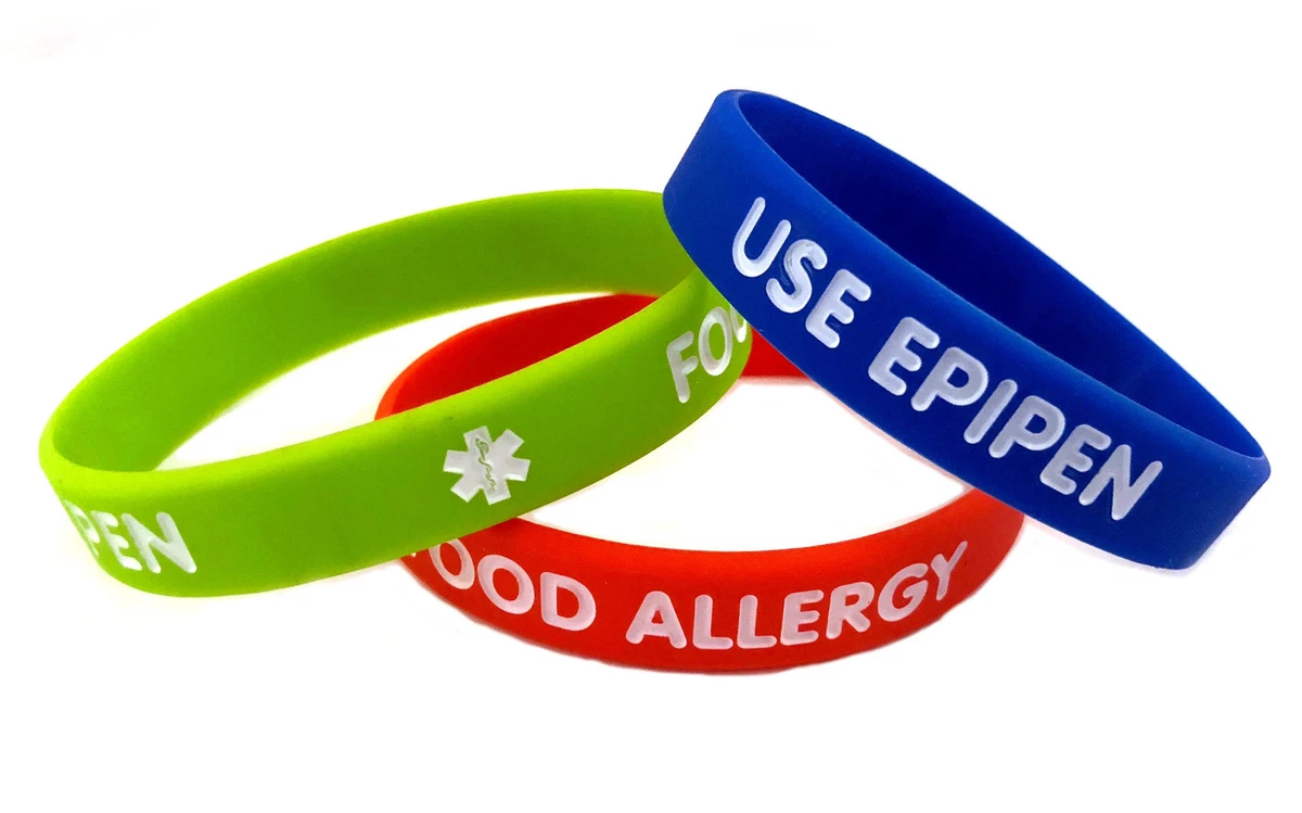 Amazon.com: Max Petals NUT Allergy Silicone Wristbands - Blue, Orange,  Green and Black Small Size (7 inches) 5 Pack : Clothing, Shoes & Jewelry