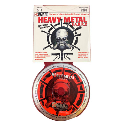 Vintage PC Gamer Demo Disc 5.14 2000 Heavy Metal F.A.K.K.2 Half-Life Opposing Fo