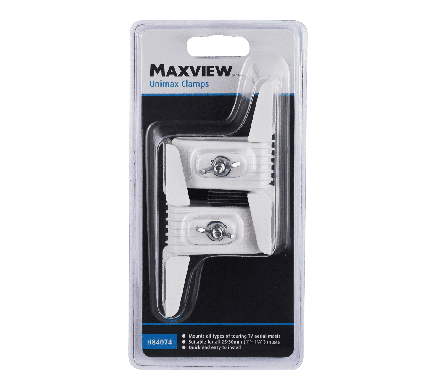​MAXVIEW Unimax Universal TV Aerial Clamps H84074 Caravan Motorhome RV Campervan
