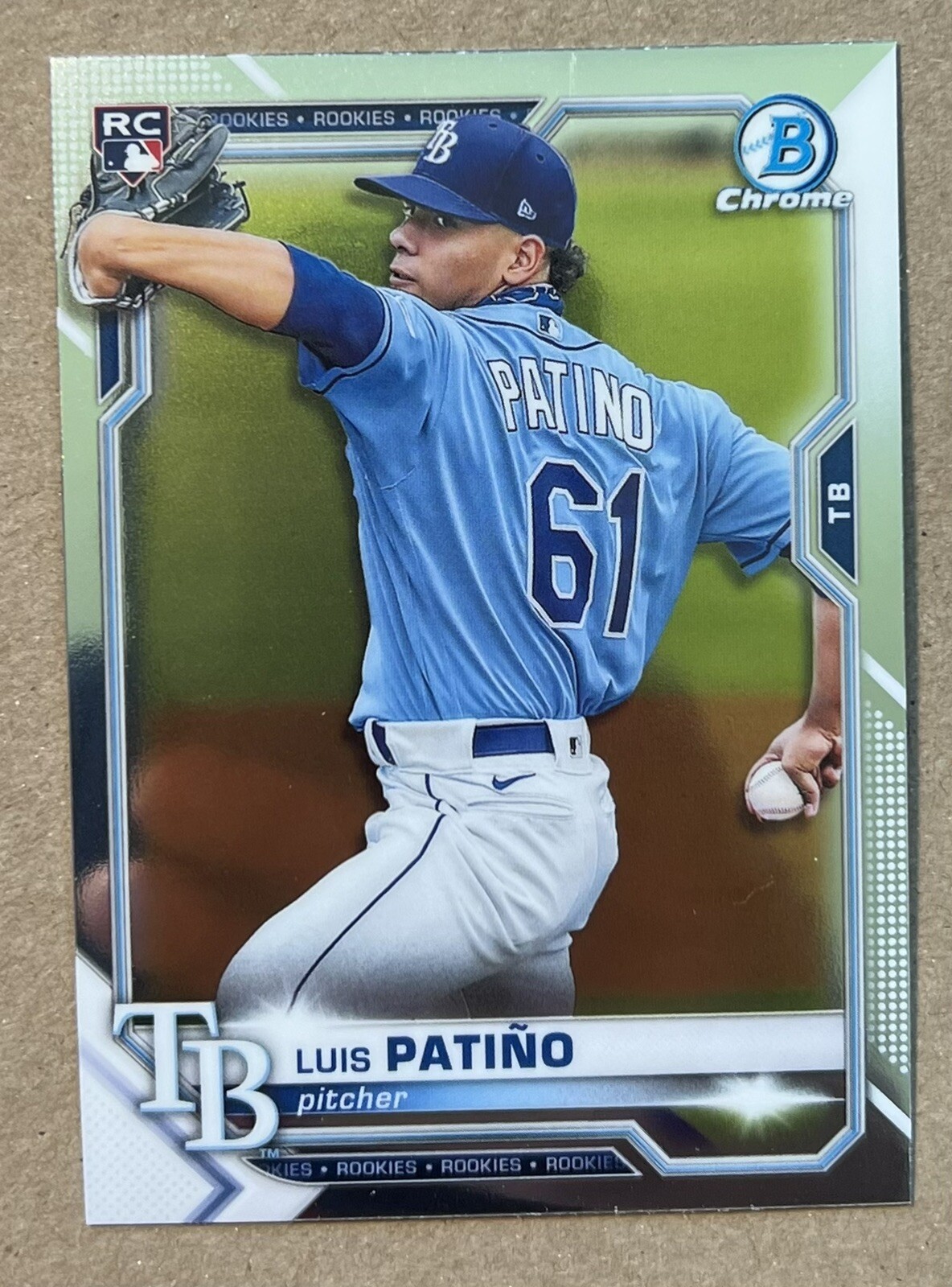 2021 Luis Patino Bowman Chrome Prospects Rookie Card RC #62 Tampa Rays |  eBay