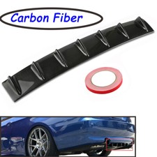 Universal Rear Body Bumper Diffuser Kit Carbon Look Lower Spoiler Shark 7 Fin