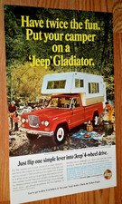 1967 JEEP GLADIATOR 4X4 ORIGINAL VINTAGE ADVERTISEMENT PRINT AD 67 RED