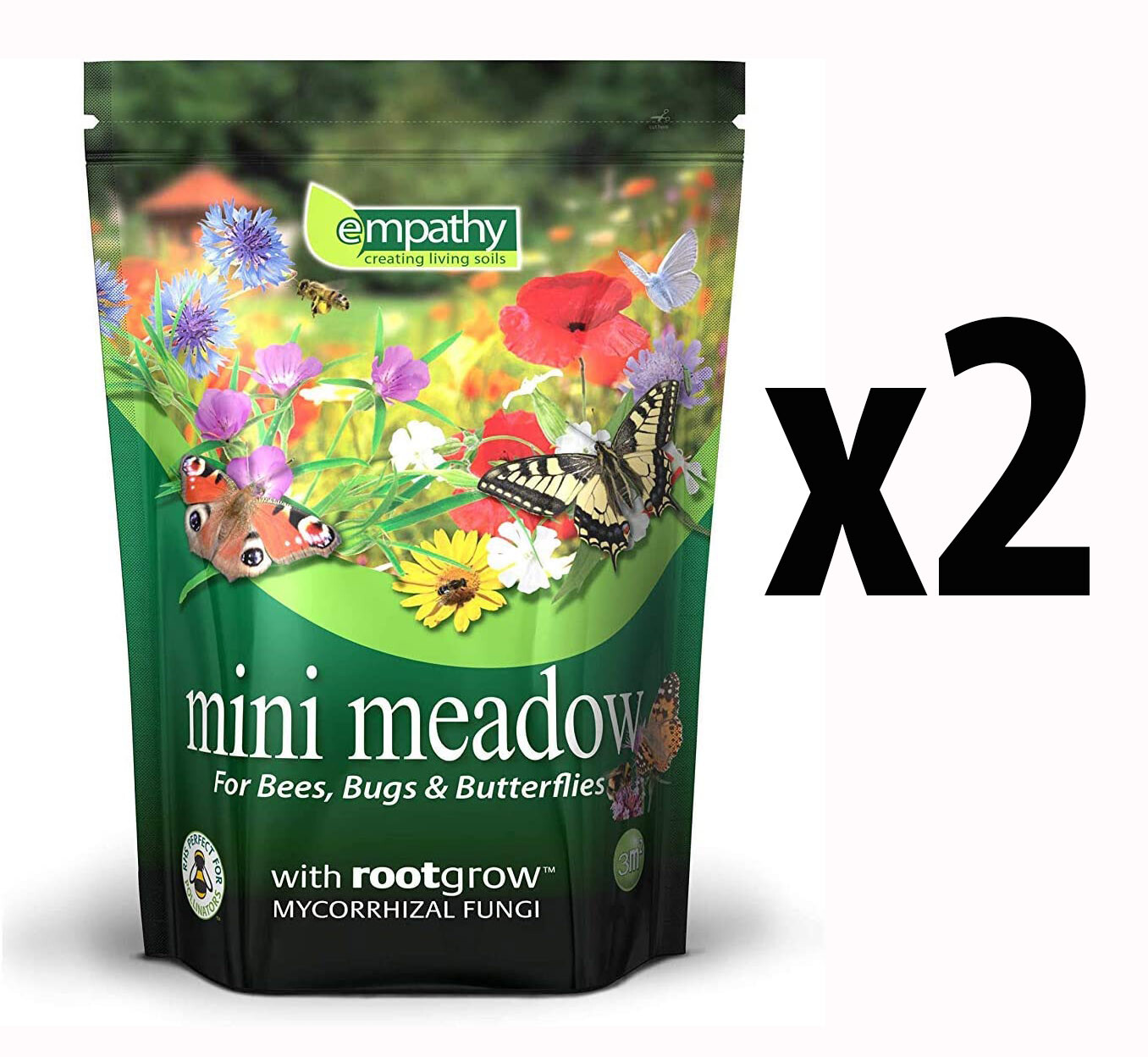 Empathy Mini Meadow Wild Flower Seed Rootgrow Bees Pollinators 500ml - Image 7