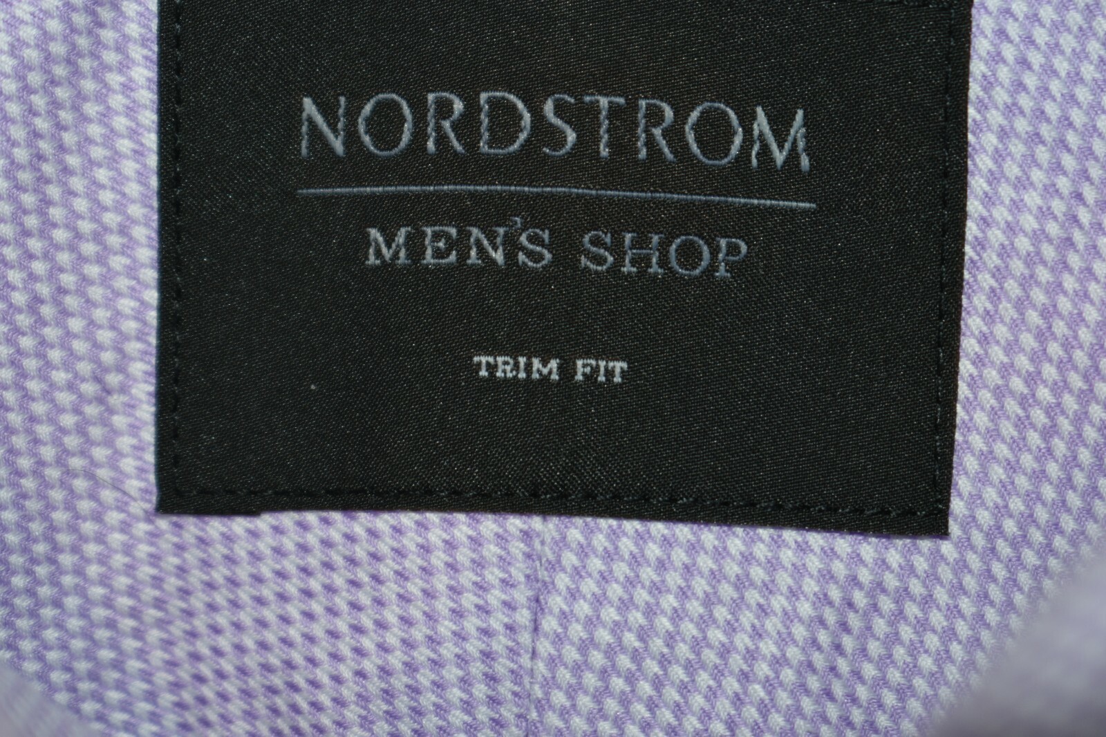 Nordstrom Men's Shop TechSmart Trim Fit Size 16.5 34/35 Purple/White