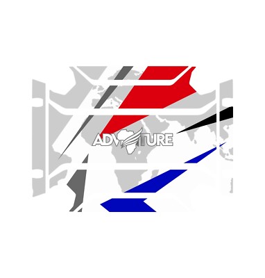 KIT SCHUTZ AUFKLEBER KOFFER HONDA AF/TW CRF 1000 L V2 VHA-002 NWS TRICOLOR