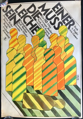 Einer muss die Leiche sein Original German GDR Kino Movie Poster Iris Gusner '78