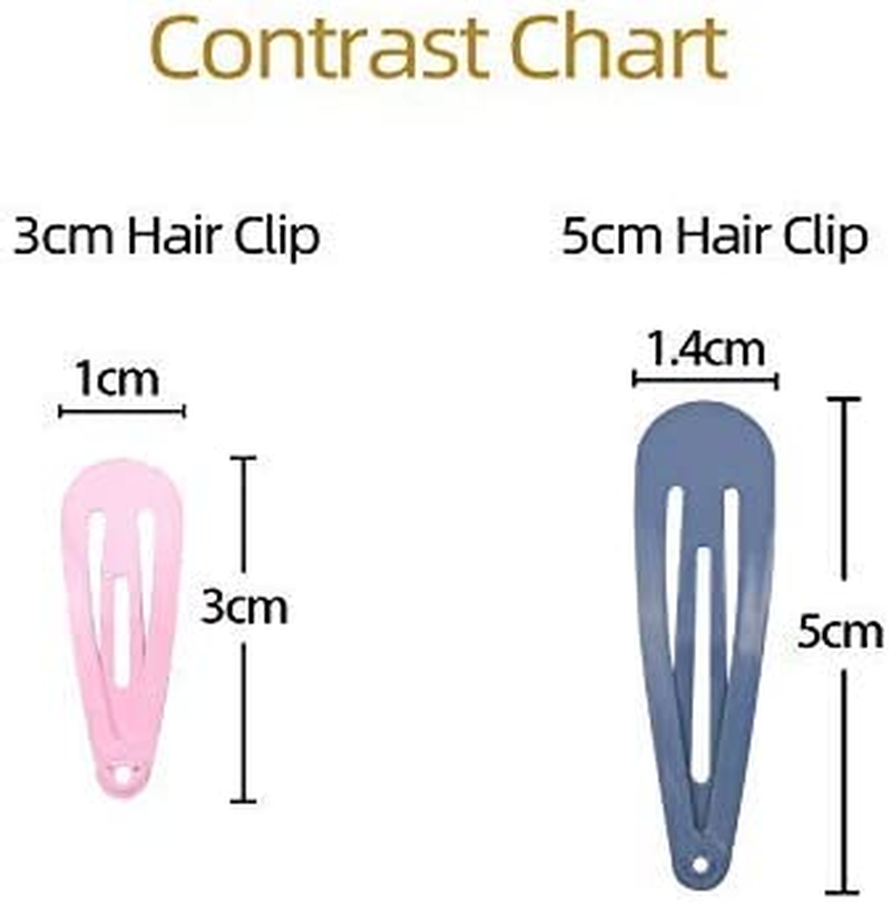 Toddler Hair Clips, 80 Pcs (1.2 Inch, 3Cm) Cute Mini Snap Hair Clips