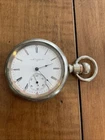 ANTIQUE ELGIN SILVERINE POCKET WATCH.