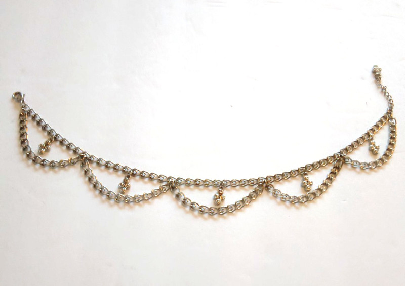 Avon Silver-tone Boot Anklet - Vintage - Large