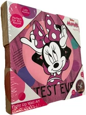 Disney Junior Minnie Mouse Light Up Wall Art Perfect for Any Room Idea Nuova LED