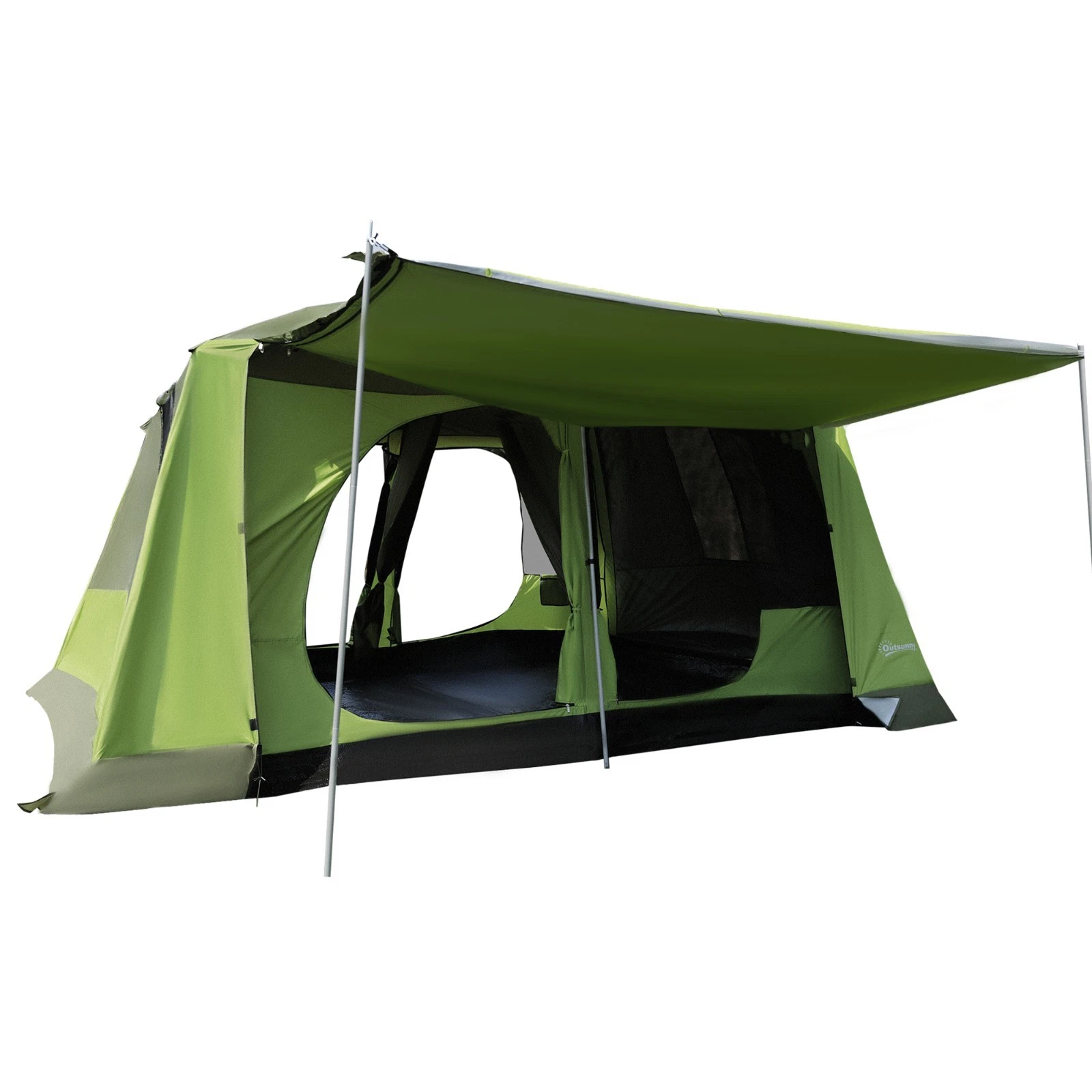 Outsunny Tunnel Tent Camping Shelter w/ Porch, Two Rooms, Lamp Hook, Portable Ca
Opens in a new wind
