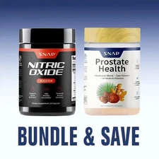 Snap Supplements -Nitric Oxide Booster90ct +Prostate Health Bundle