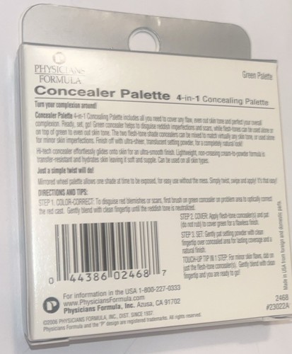 Physicians Formula Concealer Palette 4-in-1 Concealing Palette 2468 Green - Picture 2 of 2