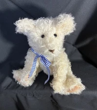 Ooak Mohair Teddy Bear, Fully Jointed 10 Inches, Fossilfemme Original Off-White
