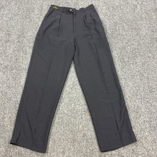 Valentino Dress Pants Mens 29x29 Gray Wool Nylon Pleated Classic Lined Trousers