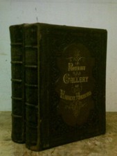 NATIONAL PORTRAIT GALLERY OF EMINENT AMERICANS, 2 VOLUMES, 1862, FULL LEATHER NATIONAL PORTRAIT GALLERY OF EMINENT AMERICANS, 2 VOLUMES, 1862, FULL LEATHER
