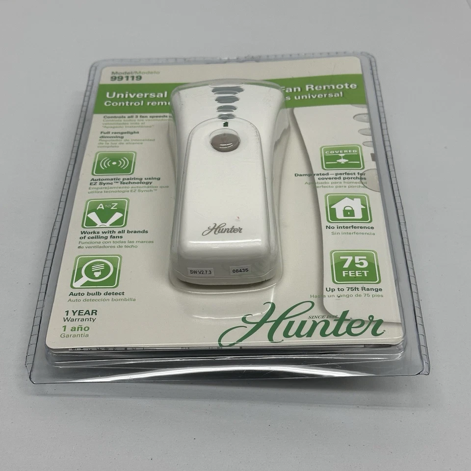 New Hunter 99119 Ceiling Fan and Light Universal Remote Control Sealed - Image 4 of 4