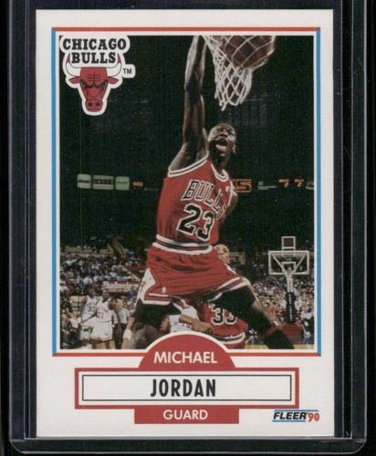 1990-91 Fleer - Michael Jordan #26 Black Line Above Biographical Information