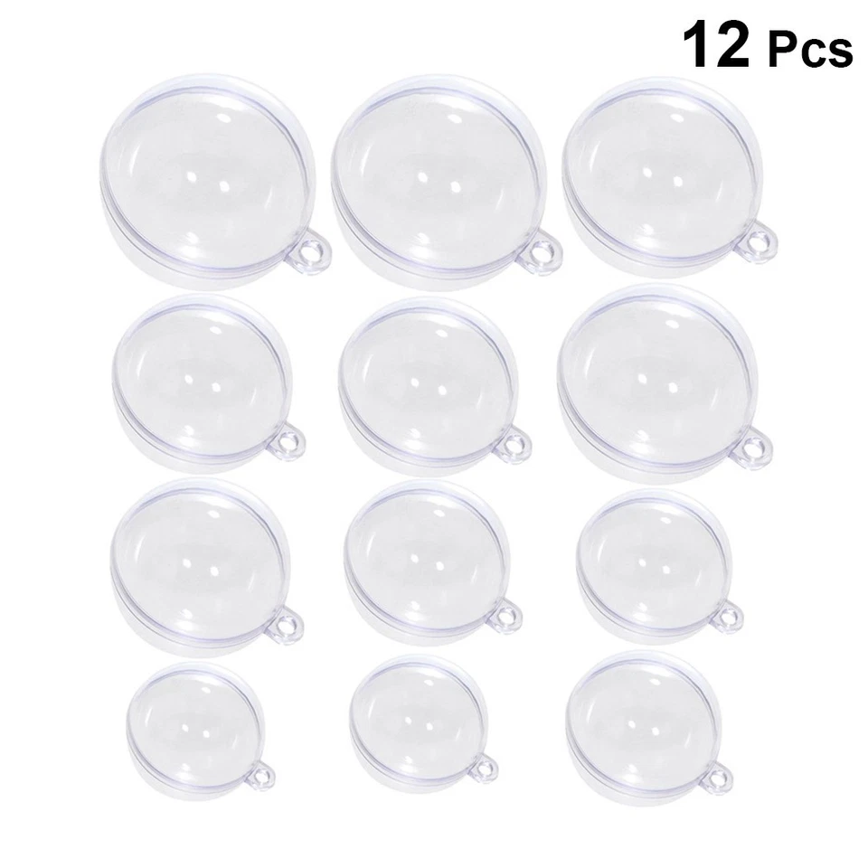  Palla di immagazzinaggio di caramelle di plastica della sfera vuota trasparente - Immagine 3 di 4