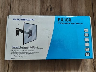 Invision FX100 Monitor Wandhalterung 17-27 Zoll VESA 75/100 Gasdruck schwenkbar